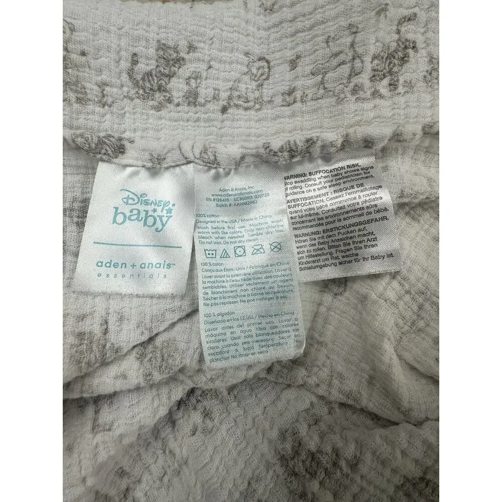 Aden + Anais Disney Winnie The Pooh Muslin Baby Blankets Lot of 2 Security Lovey